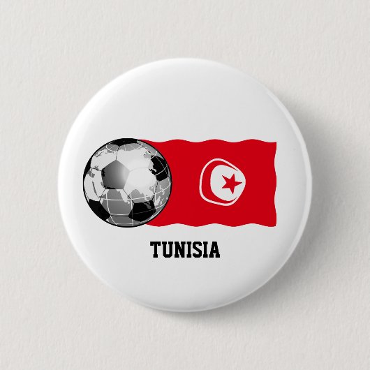 Tunesien-Fußball-Taste Button (Vorderseite)