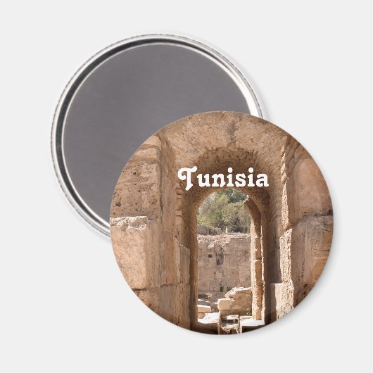 Tunesien Gebäude Magnet (Vorderseite/Rückseite)