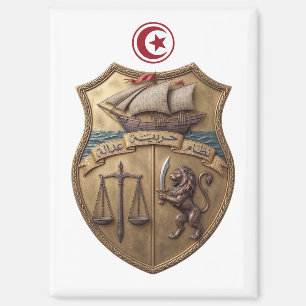 Tunesien Landeswappen Symbol Emblem Flagge Magnet