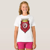 Tunesien Lion King Flag T-Shirt (Vorne ganz)