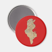 Tunesien Map Magnet (Vorderseite/Rückseite)