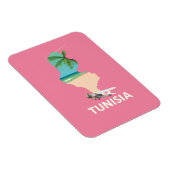 Tunesien Map Reiseplakat Magnet (Rechte Seite)