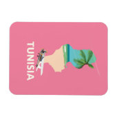 Tunesien Map Reiseplakat Magnet (Horizontal)