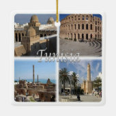 TUNESIEN, Mosaik, Afrika, Keramikornament (Rückseite)