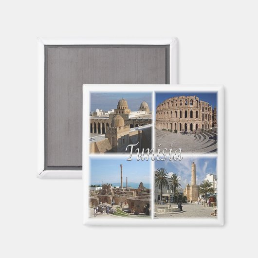 TUNESIEN, Mosaik, Afrika, Kühlschrank Magnet (Vorderseite/Rückseite)