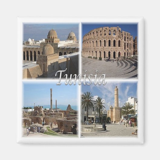 TUNESIEN, Mosaik, Afrika, Kühlschrank Magnet (Vorne)