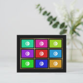 Tunesien Multihue Flags Postkarte (Stehend Vorderseite)