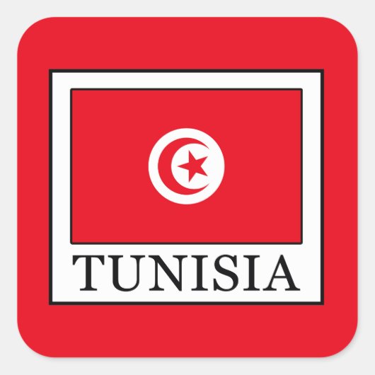 Tunesien Quadratischer Aufkleber (Vorderseite)