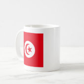 Tunesien-Qualitäts-Flagge Kaffeetasse (Vorderseite Links)