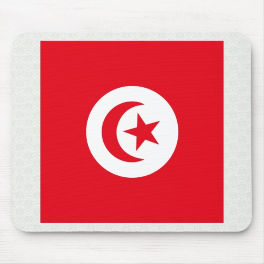 Tunesien-Qualitäts-Flagge Mousepad (Vorne)