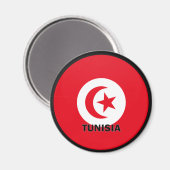 Tunesien Roundel-Qualitätsflagge Magnet (Vorderseite/Rückseite)