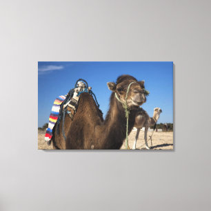 Tunesien, Sahara-Wüste, Douz, Zone Touristique, Leinwanddruck