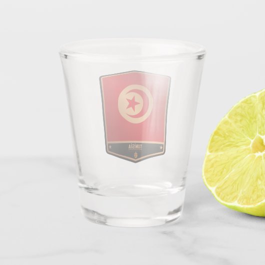 Tunesien Schnapsglas (Rückseite)