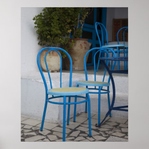 Tunesien, Sidi Bou Said, Caféstühle Poster