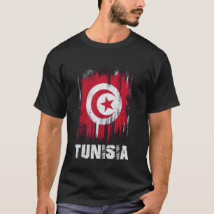 Tunesien Sportliche Flagge und nationales Emblem T-Shirt