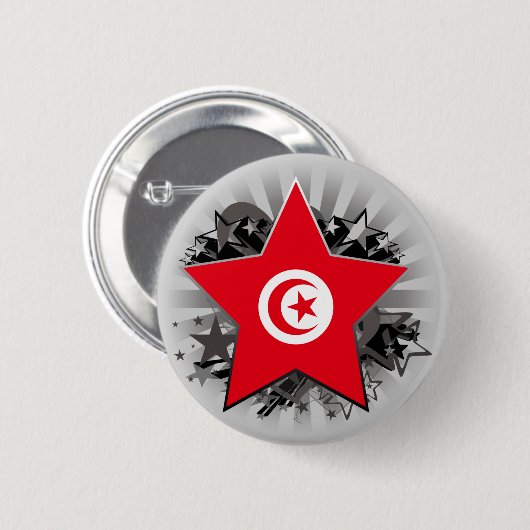 Tunesien-Stern Button (Vorne & Hinten)