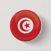 Tunesien-Symbol-Flagge Button (Vorderseite)