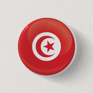 Tunesien-Symbol-Flagge Button