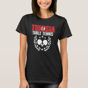 Tunesien Table Tennis Tunesier Ping Pong Team Unte T-Shirt