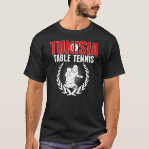 Tunesien Table Tennis Tunesier Ping Pong Team Unte T-Shirt