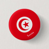 Tunesien-Taste, patriotische tunesische Flaggenmod Button (Vorderseite)