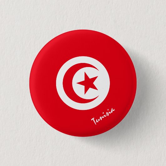Tunesien-Taste, patriotische tunesische Flaggenmod Button (Vorderseite)