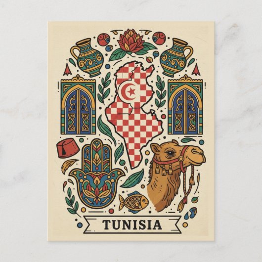 Tunesien Tunis Reise Postkarte (Vorderseite)