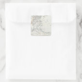 Tunesien und Lybien Quadratischer Aufkleber (Tasche)