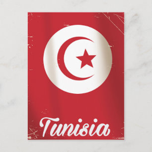 Tunesien Vintage Reiseplakat Postkarte