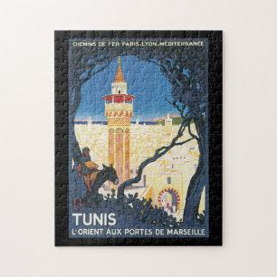 Tunesien Vintage-Reiseposter Puzzle