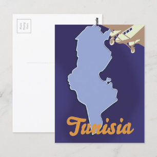 Tunesien Vintage Reiseprint Postkarte