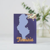 Tunesien Vintage Reiseprint Postkarte (Stehend Vorderseite)