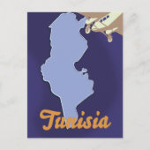 Tunesien Vintage Reiseprint Postkarte (Vorderseite)