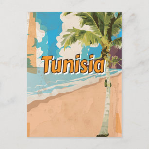 Tunesien Vintages Urlaubsposter Postkarte