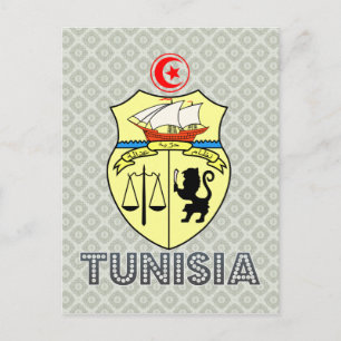 Tunesien-Wappen Postkarte