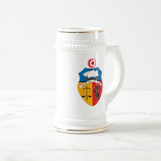 Tunesien-Wappen Tasse (VorderseiteRechts)