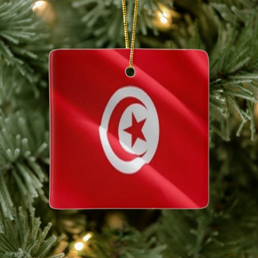 TUNESIEN, Waving Flag, Afrika, Keramikornament (Baum)