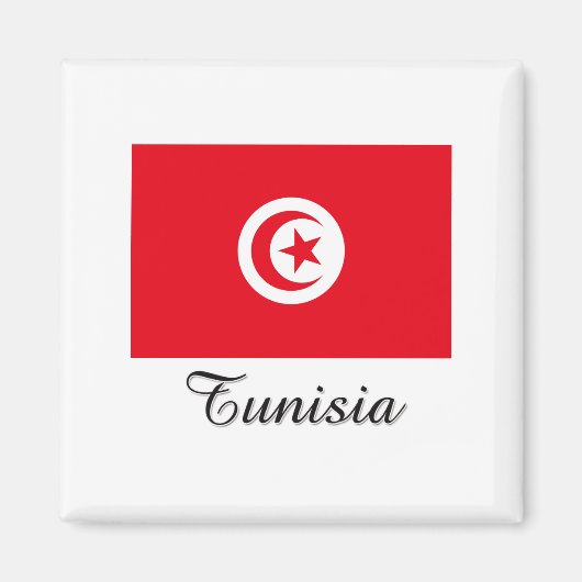 Tunesienflagge Magnet (Vorne)