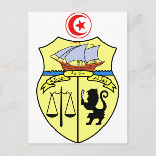 Tunesiens Wappen Postkarte