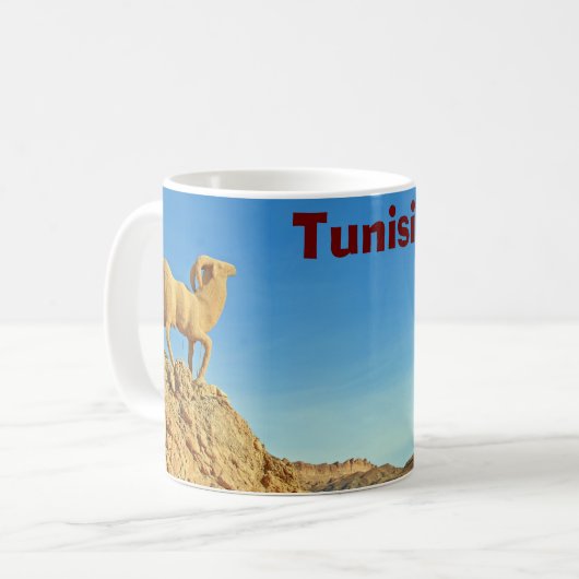 Tunesier Ziegenstatue Kaffeetasse (Vorderseite Links)