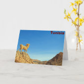 Tunesier Ziegenstatue Karte (Gelbe Blume)
