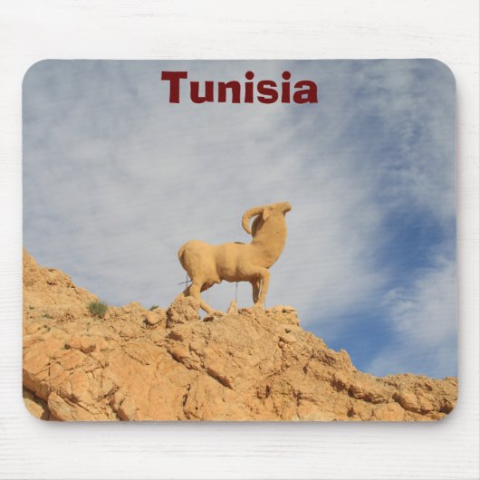 Tunesier Ziegenstatue Mousepad (Vorne)