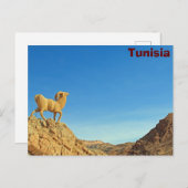 Tunesier Ziegenstatue Postkarte (Vorne/Hinten)