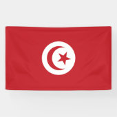 Tunesische Flagge Banner (Horizontal)