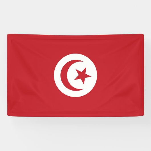 Tunesische Flagge Banner (Horizontal)