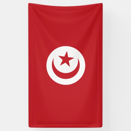 Tunesische Flagge Banner (Vertikal)