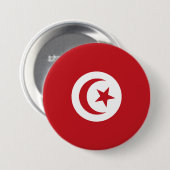 Tunesische Flagge Button (Vorne & Hinten)