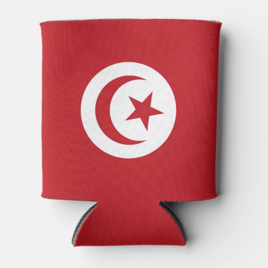 Tunesische Flagge Dosenkühler (Vorderseite)