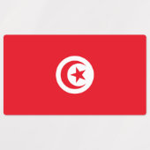 Tunesische Flagge Etiketten (Design 1)