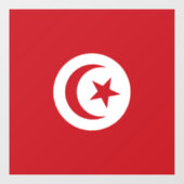Tunesische Flagge Fensteraufkleber (Blatt)